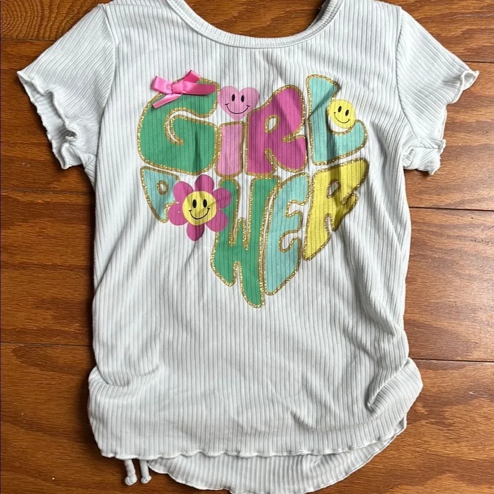 Kids 'Girl Power' Graphic Tee - White